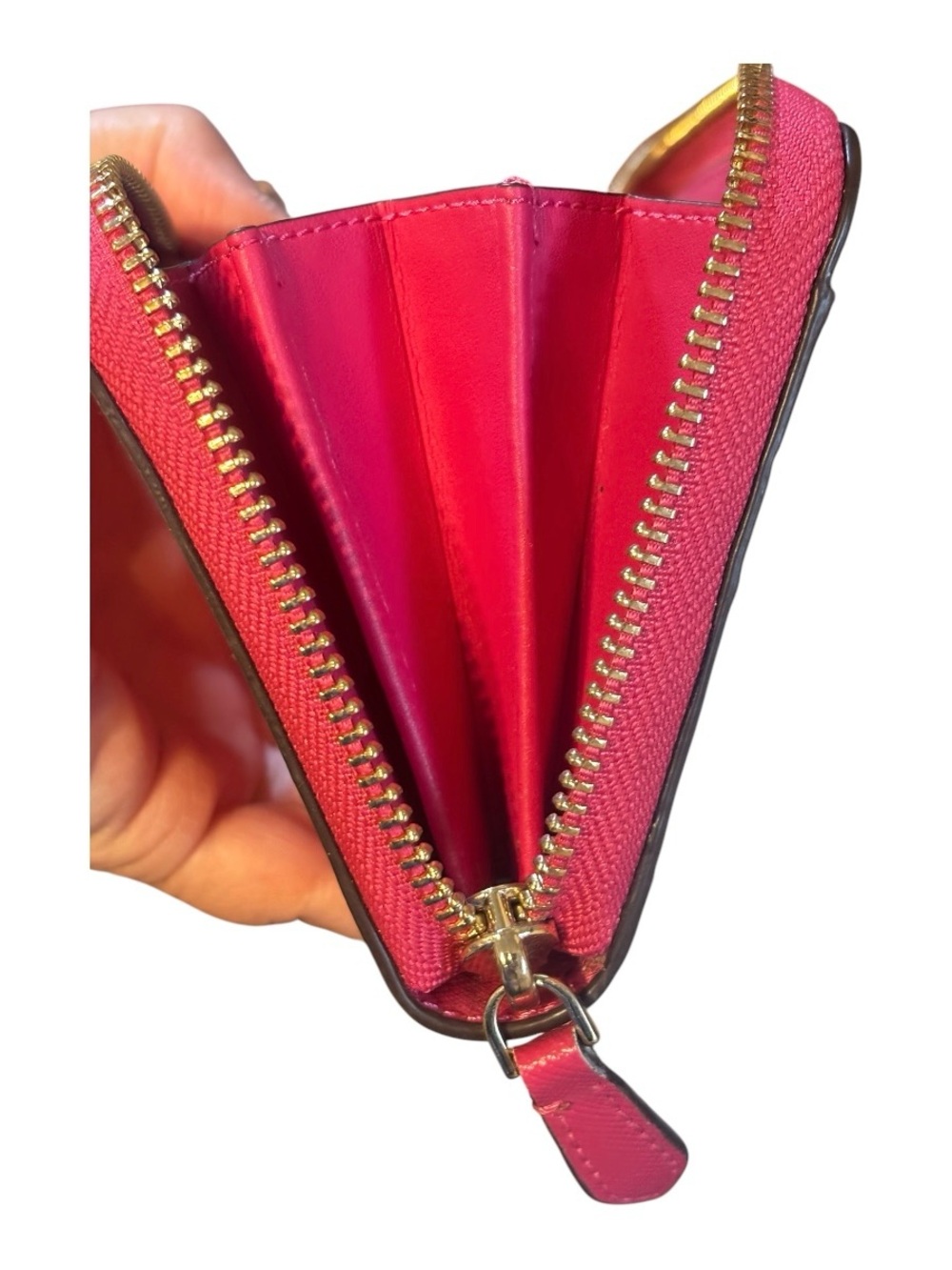 kate spade Pink Ruby Saffiano Zip-Around Wallet - like new - Picture 4 of 7